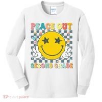 Peace Out 2nd Grade Graduation Last Day School Second Grade  Kids Long Sleeve Shirt thumb 0