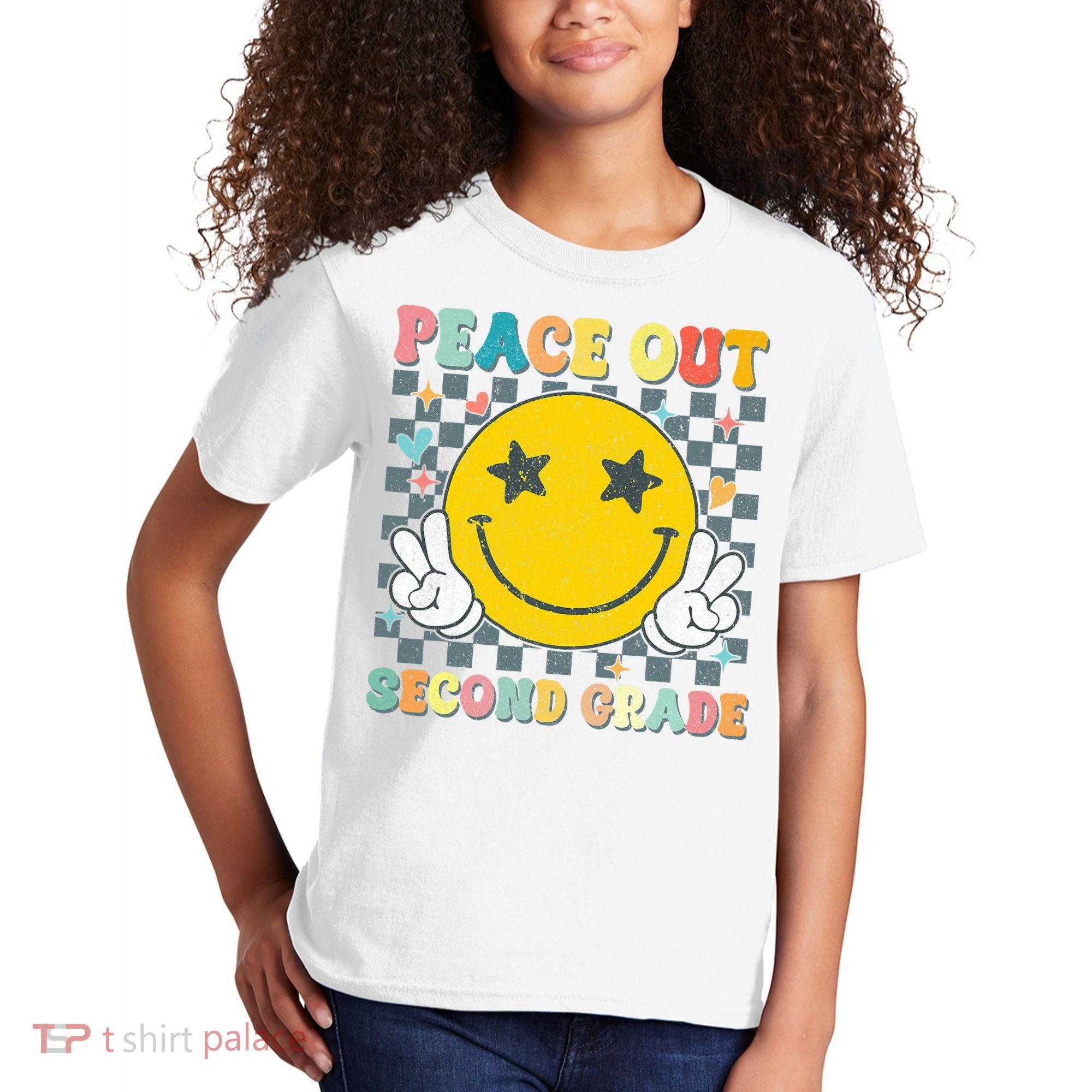 Peace Out 2nd Grade Graduation Last Day School Second Grade  Kids T-Shirt