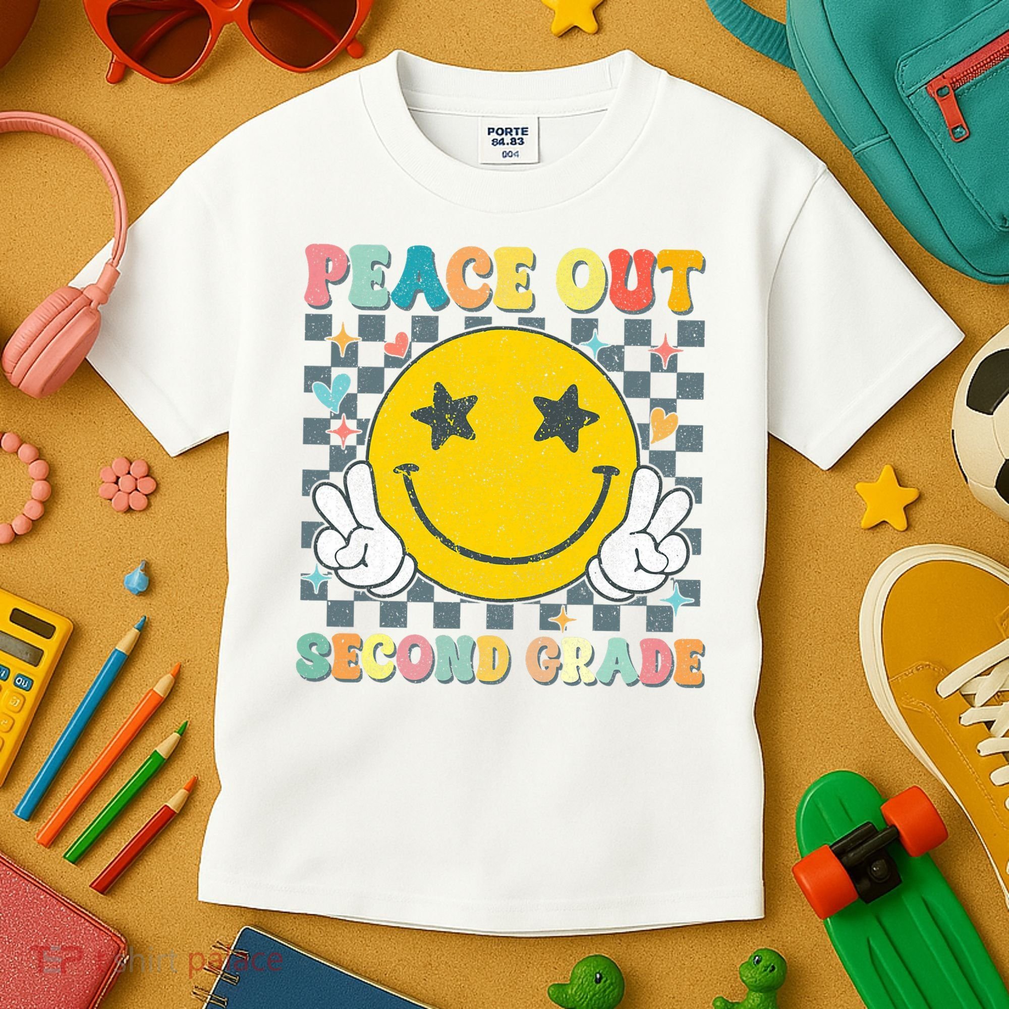 Peace Out 2nd Grade Graduation Last Day School Second Grade  Kids T-Shirt