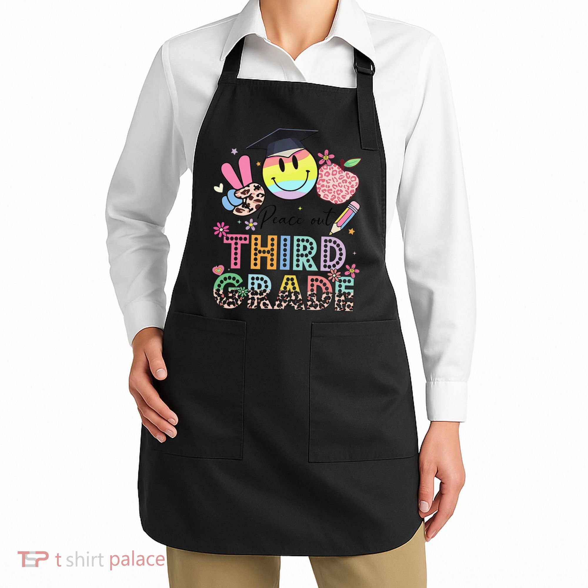 Peace Out 3rd Third Grade Graduation Last Day Of School Apron