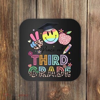 Peace Out 3rd Third Grade Graduation Last Day Of School Coaster