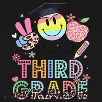 Peace Out 3rd Third Grade Graduation Last Day Of School Women's Hoodie thumb 2