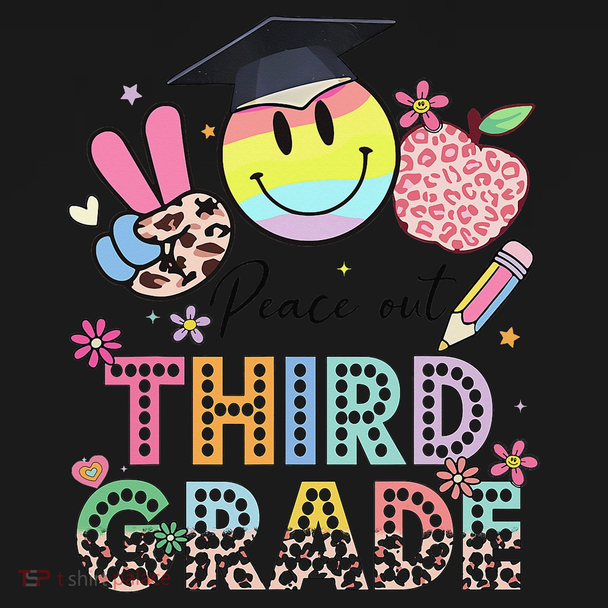 Peace Out 3rd Third Grade Graduation Last Day Of School Women's Hoodie