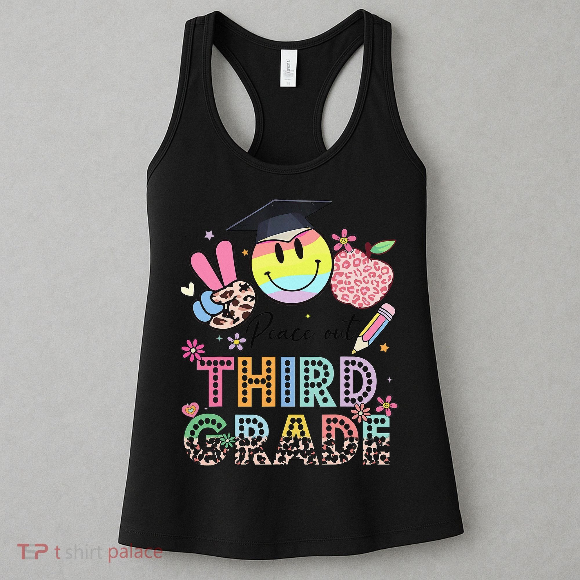 Peace Out 3rd Third Grade Graduation Last Day Of School Women's Tank Top