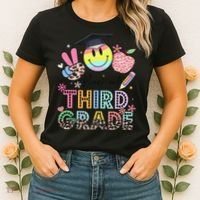 Peace Out 3rd Third Grade Graduation Last Day Of School Women's T-Shirt thumb 2