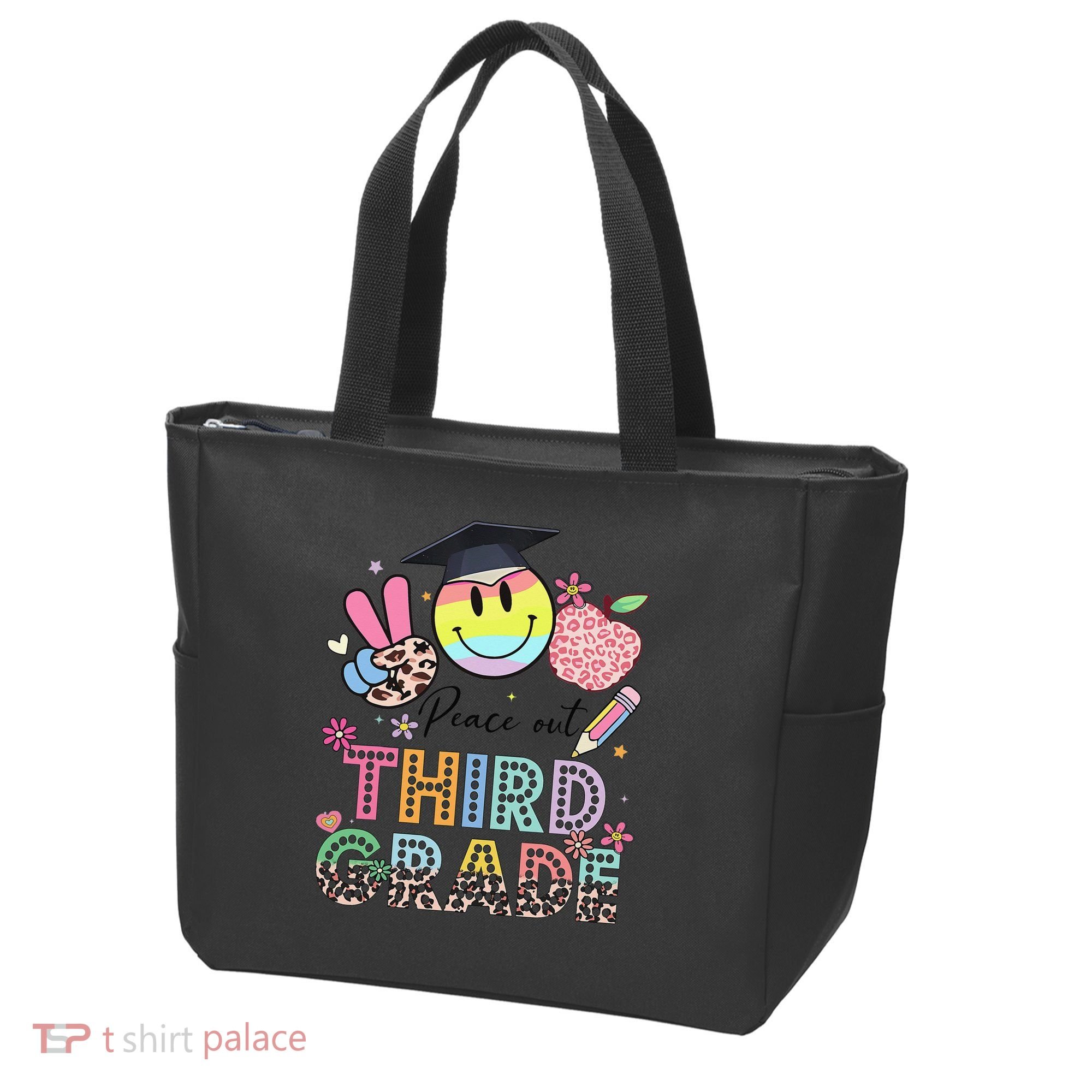 Peace Out 3rd Third Grade Graduation Last Day Of School Tote Bag
