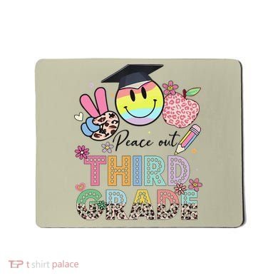 Peace Out 3rd Third Grade Graduation Last Day Of School Mousepad