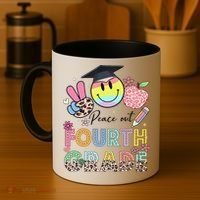 Peace Out 4th Fourth Grade Graduation Last Day Of School Coffee Mug thumb 4
