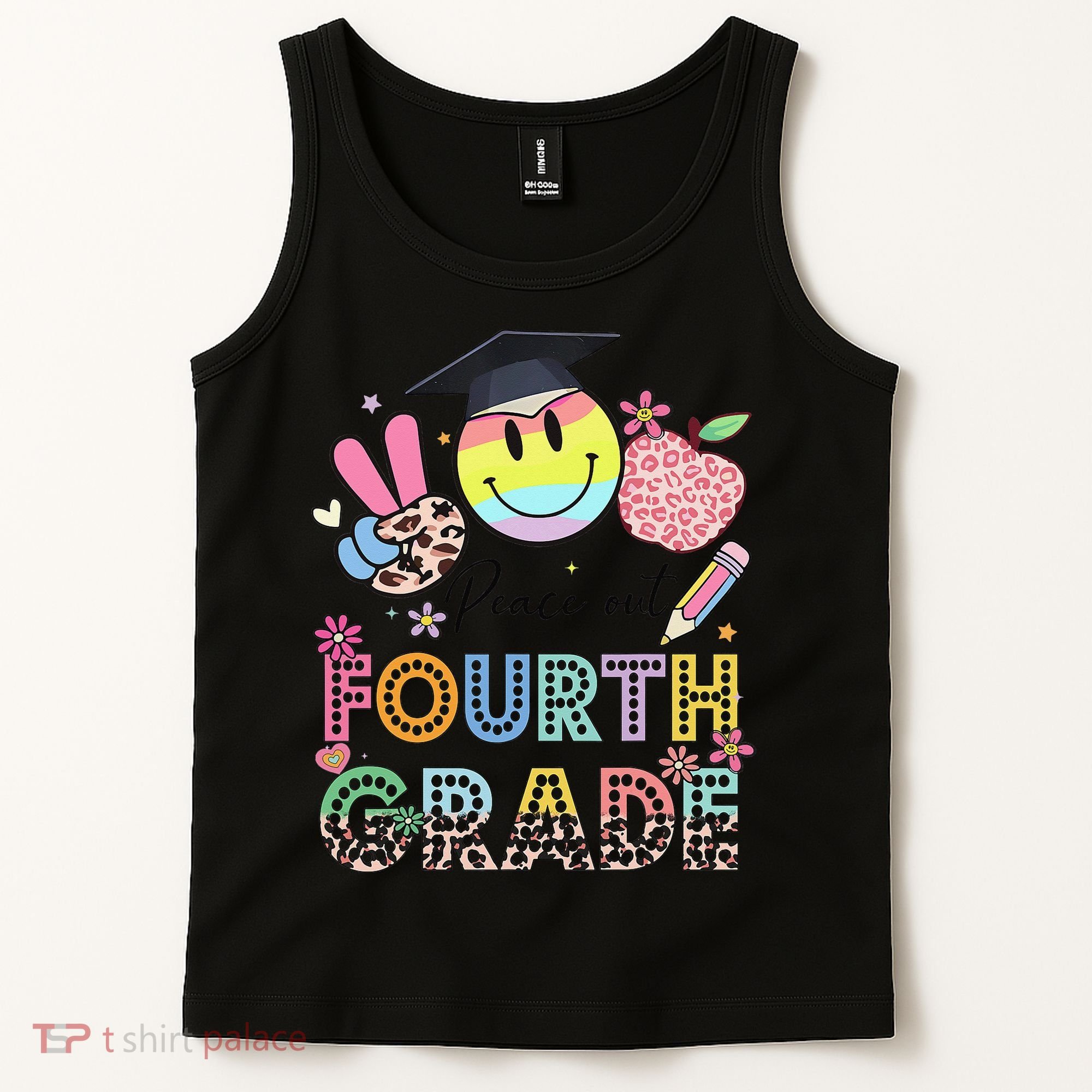 Peace Out 4th Fourth Grade Graduation Last Day Of School Tank Top