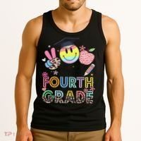 Peace Out 4th Fourth Grade Graduation Last Day Of School Tank Top thumb 3