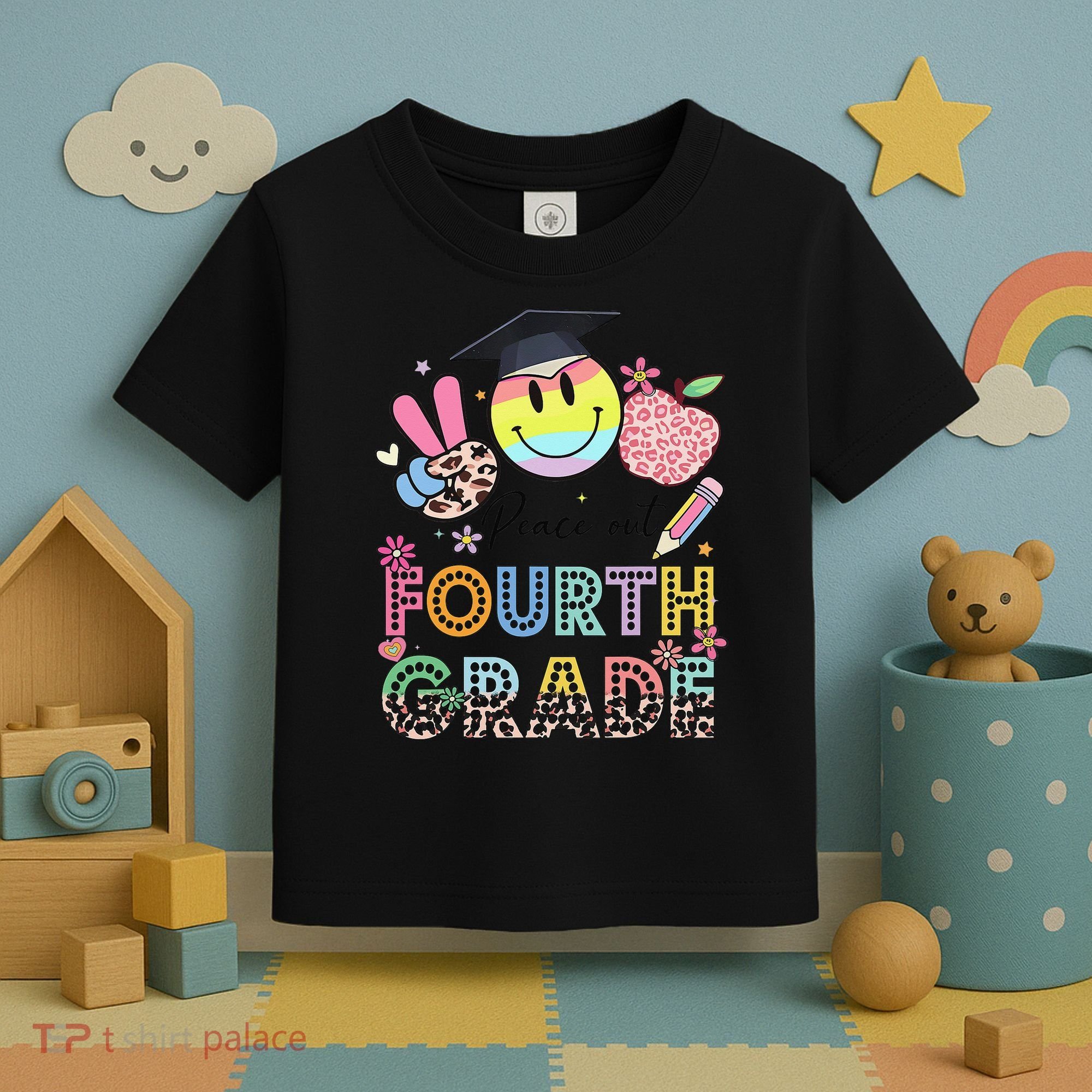 Peace Out 4th Fourth Grade Graduation Last Day Of School Toddler T-Shirt