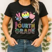 Peace Out 4th Fourth Grade Graduation Last Day Of School Women's T-Shirt thumb 2