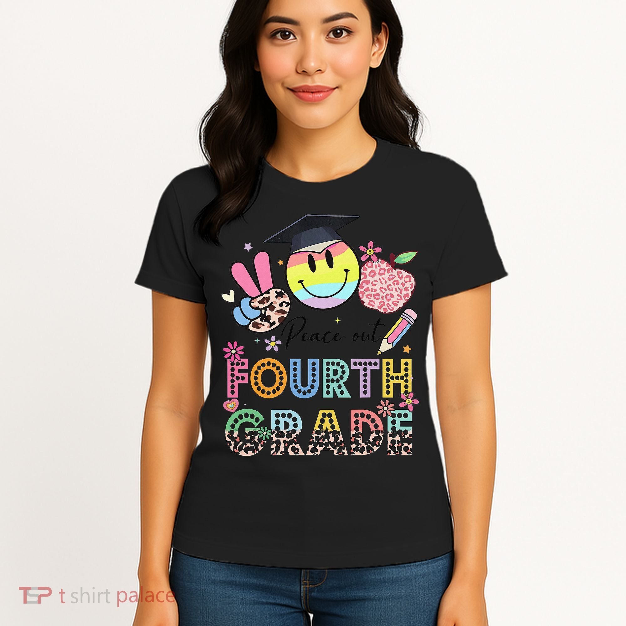 Peace Out 4th Fourth Grade Graduation Last Day Of School Women's T-Shirt