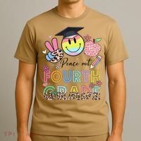 Peace Out 4th Fourth Grade Graduation Last Day Of School T-Shirt thumb 3