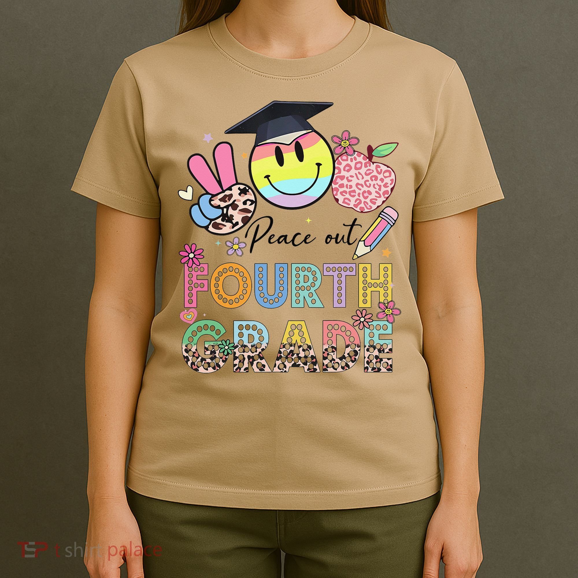 Peace Out 4th Fourth Grade Graduation Last Day Of School T-Shirt
