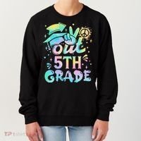 Peace Out 5th Grade Tie Dye Graduation Last Day Of School Women's Sweatshirt thumb 0