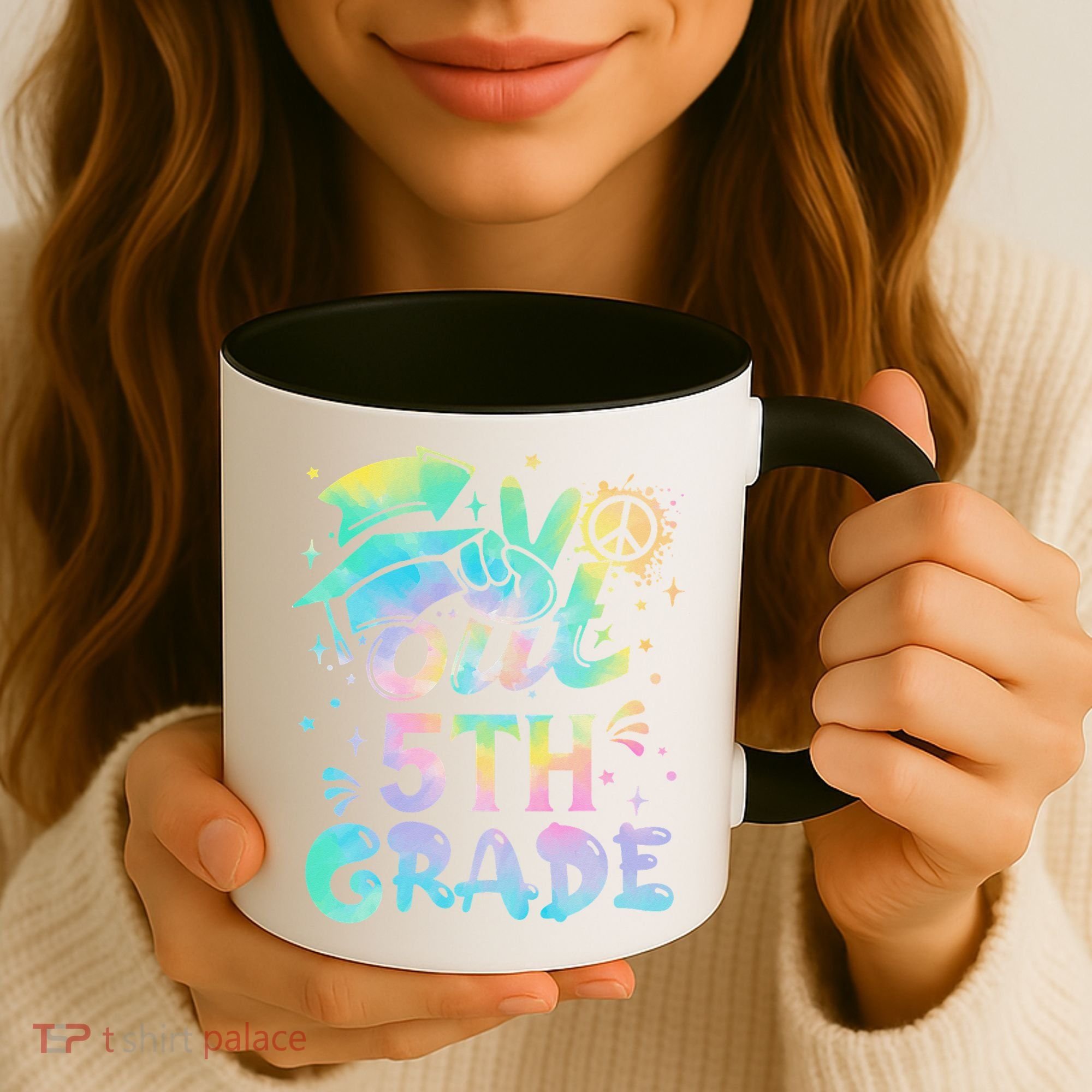 Peace Out 5th Grade Tie Dye Graduation Last Day Of School Coffee Mug