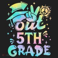 Peace Out 5th Grade Tie Dye Graduation Last Day Of School Beanie thumb 2