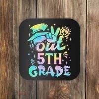 Peace Out 5th Grade Tie Dye Graduation Last Day Of School Coaster thumb 0