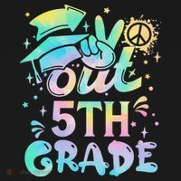 Peace Out 5th Grade Tie Dye Graduation Last Day Of School Coaster thumb 2