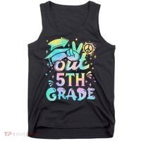 Peace Out 5th Grade Tie Dye Graduation Last Day Of School Tank Top thumb 0