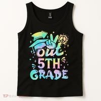 Peace Out 5th Grade Tie Dye Graduation Last Day Of School Tank Top thumb 2