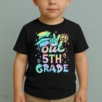 Peace Out 5th Grade Tie Dye Graduation Last Day Of School Toddler T-Shirt thumb 2