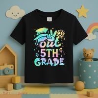 Peace Out 5th Grade Tie Dye Graduation Last Day Of School Toddler T-Shirt thumb 3