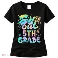 Peace Out 5th Grade Tie Dye Graduation Last Day Of School Women's T-Shirt thumb 0