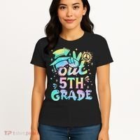Peace Out 5th Grade Tie Dye Graduation Last Day Of School Women's T-Shirt thumb 4