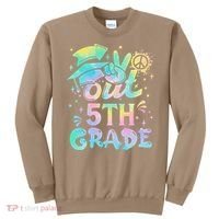 Peace Out 5th Grade Tie Dye Graduation Last Day Of School Sweatshirt thumb 0