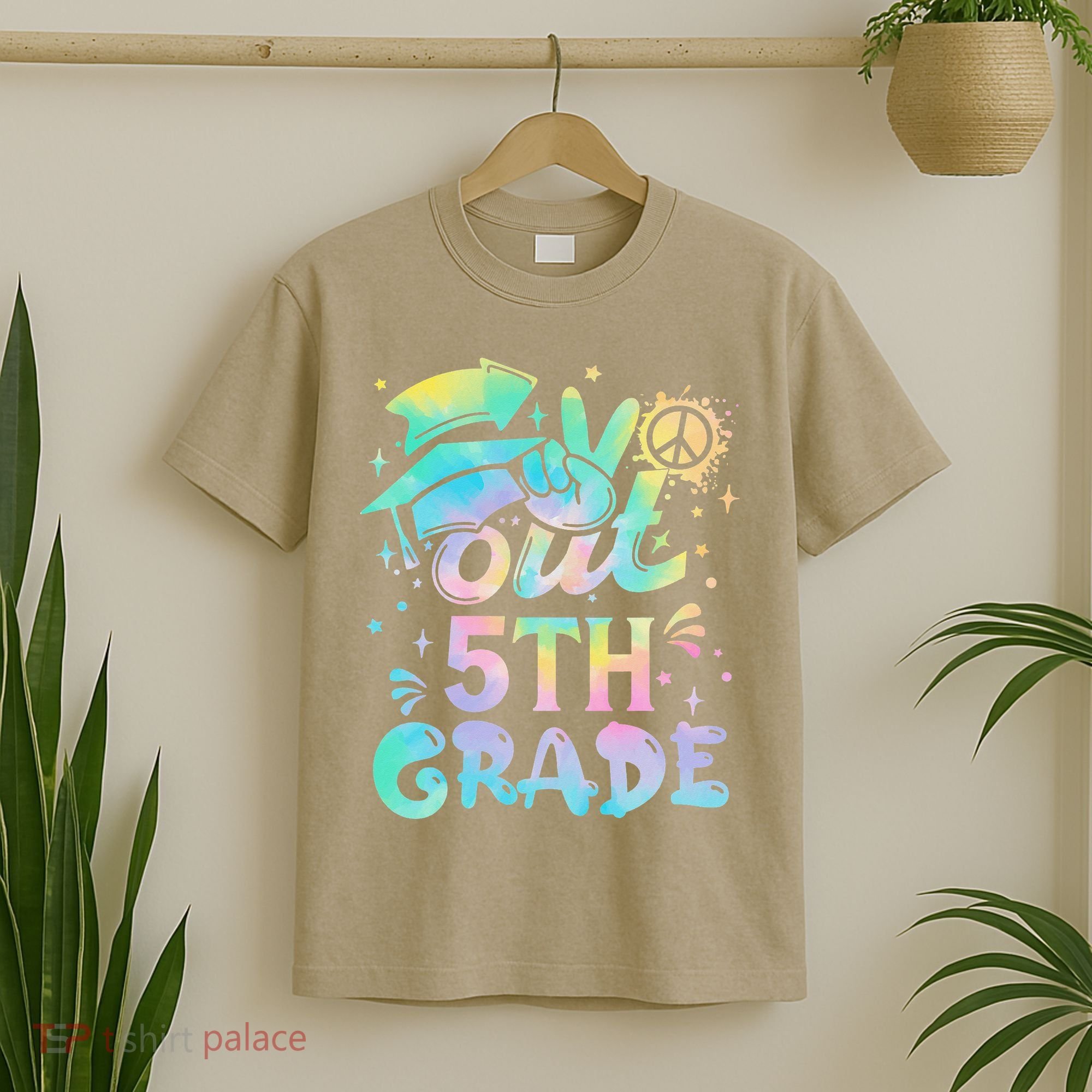 Peace Out 5th Grade Tie Dye Graduation Last Day Of School T-Shirt