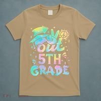 Peace Out 5th Grade Tie Dye Graduation Last Day Of School T-Shirt thumb 5