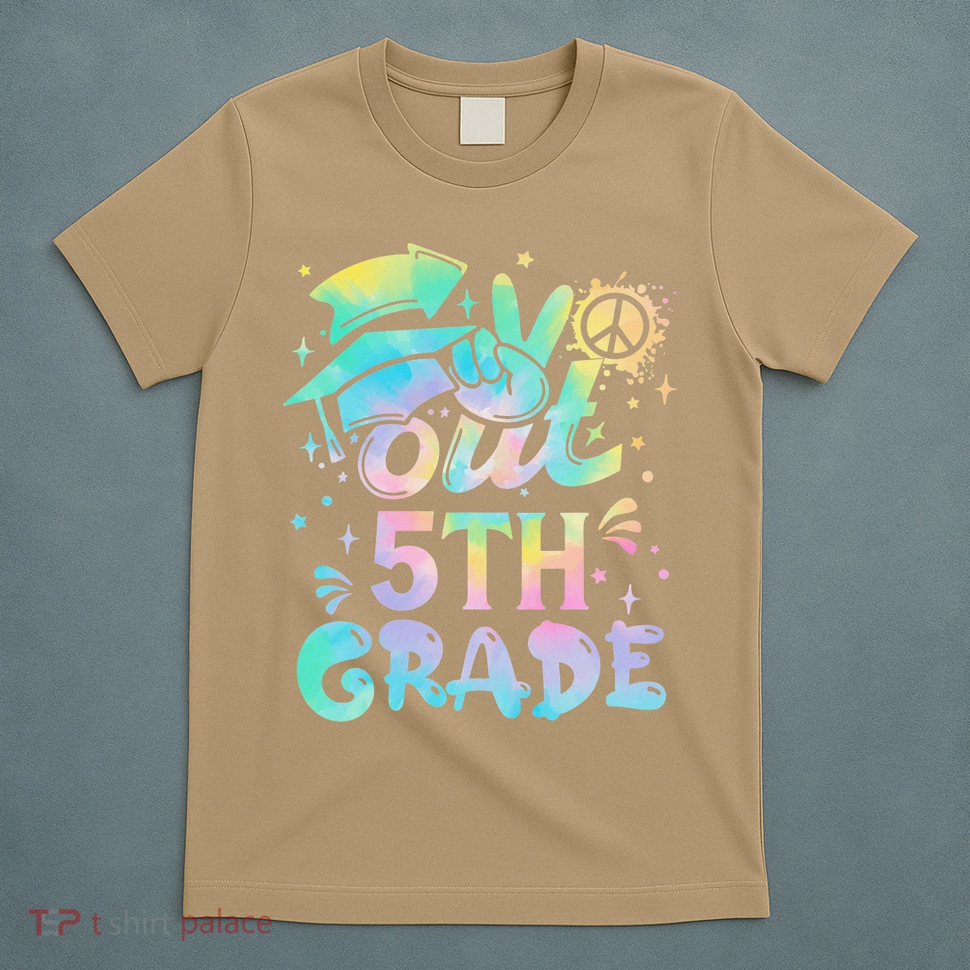 Peace Out 5th Grade Tie Dye Graduation Last Day Of School T-Shirt