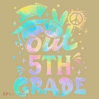 Peace Out 5th Grade Tie Dye Graduation Last Day Of School Mousepad thumb 1