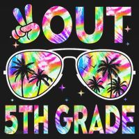 Peace Out 5th Grade Tie Dye Graduation Last Day Of School Apron thumb 3