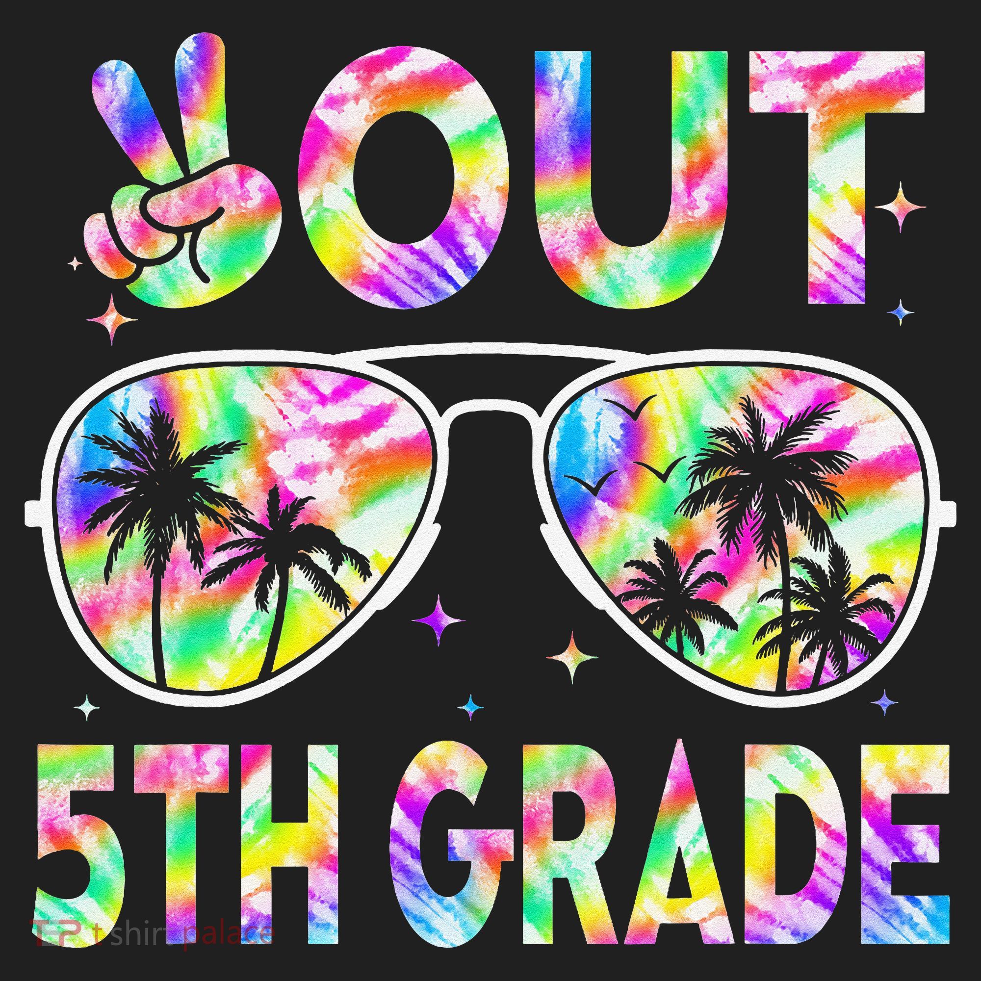 Peace Out 5th Grade Tie Dye Graduation Last Day Of School Beanie