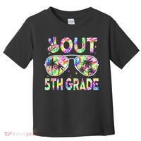 Peace Out 5th Grade Tie Dye Graduation Last Day Of School Toddler T-Shirt thumb 0