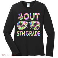 Peace Out 5th Grade Tie Dye Graduation Last Day Of School Women's Long Sleeve Shirt thumb 0