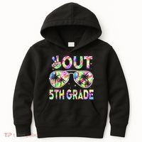 Peace Out 5th Grade Tie Dye Graduation Last Day Of School Kids Hoodie thumb 0