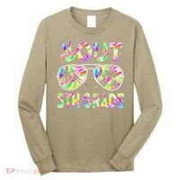 Peace Out 5th Grade Tie Dye Graduation Last Day Of School Long Sleeve Shirt thumb 0
