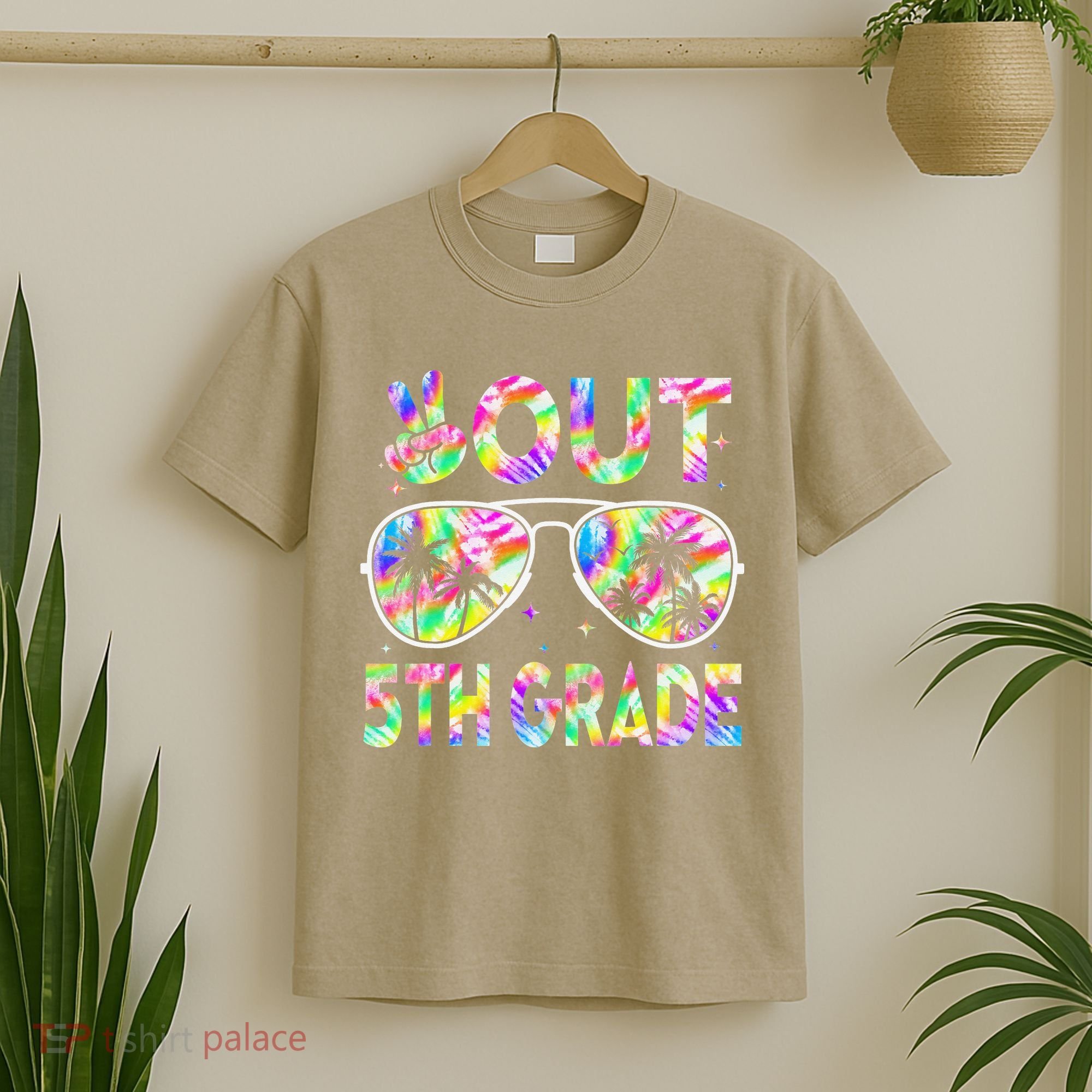 Peace Out 5th Grade Tie Dye Graduation Last Day Of School T-Shirt