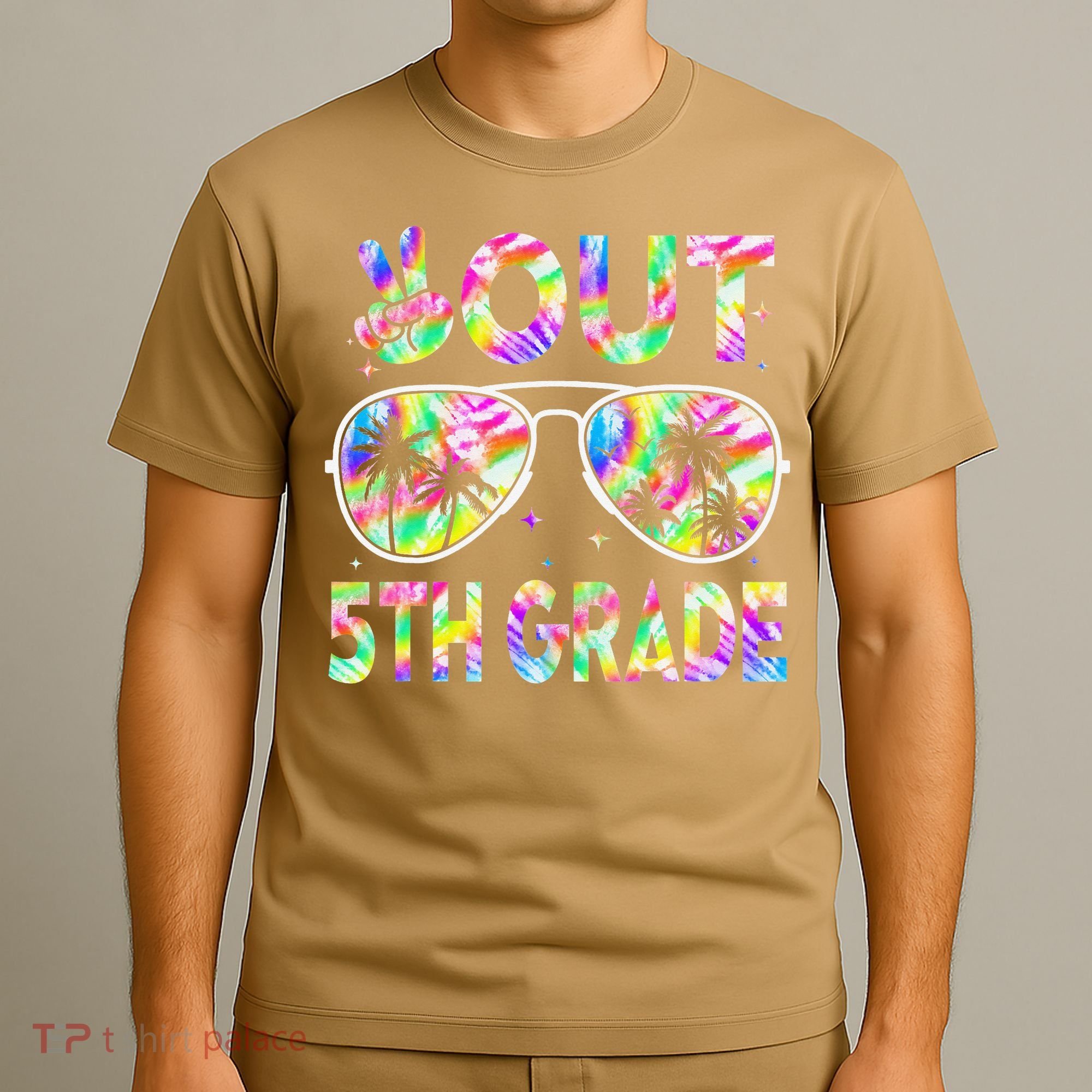 Peace Out 5th Grade Tie Dye Graduation Last Day Of School T-Shirt