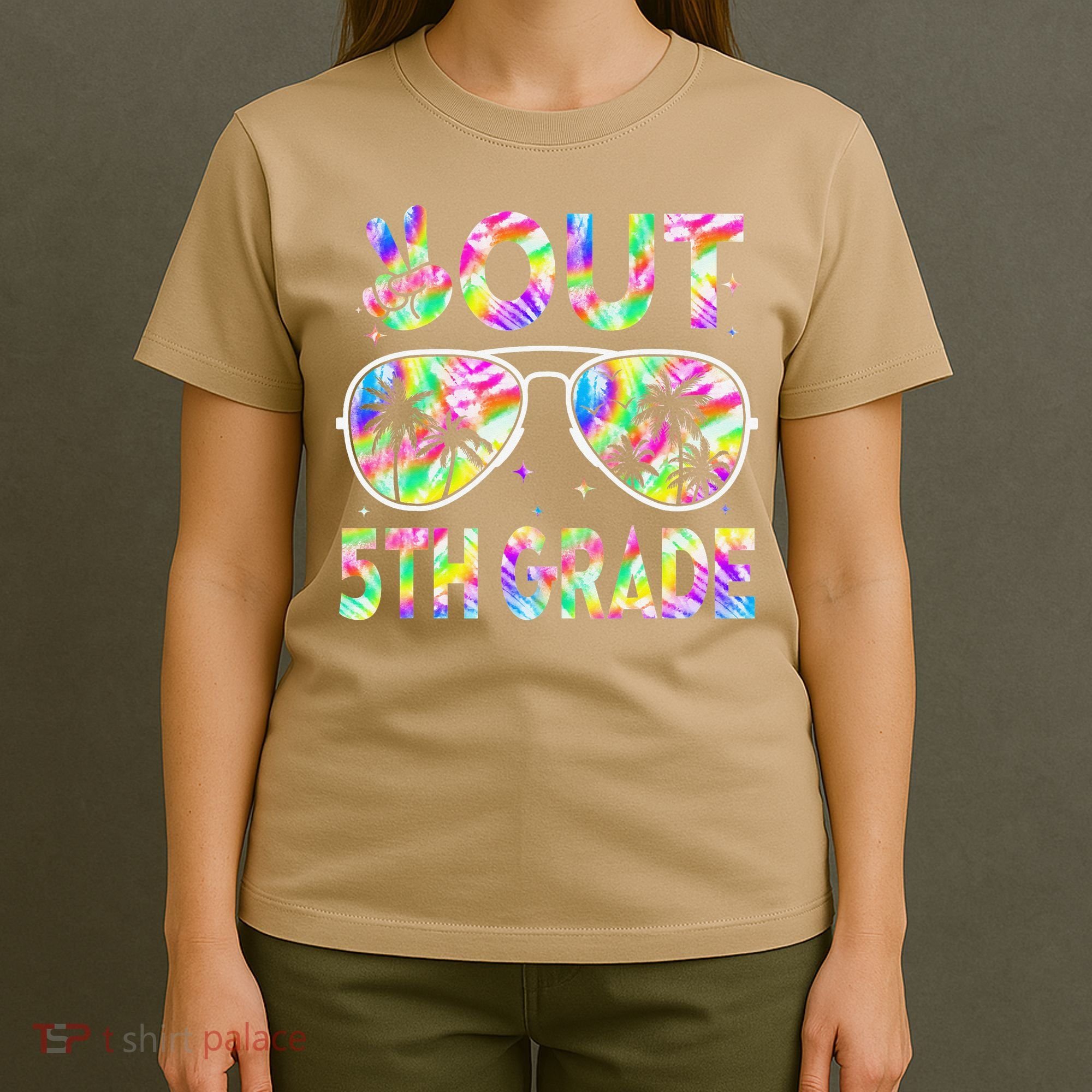 Peace Out 5th Grade Tie Dye Graduation Last Day Of School T-Shirt