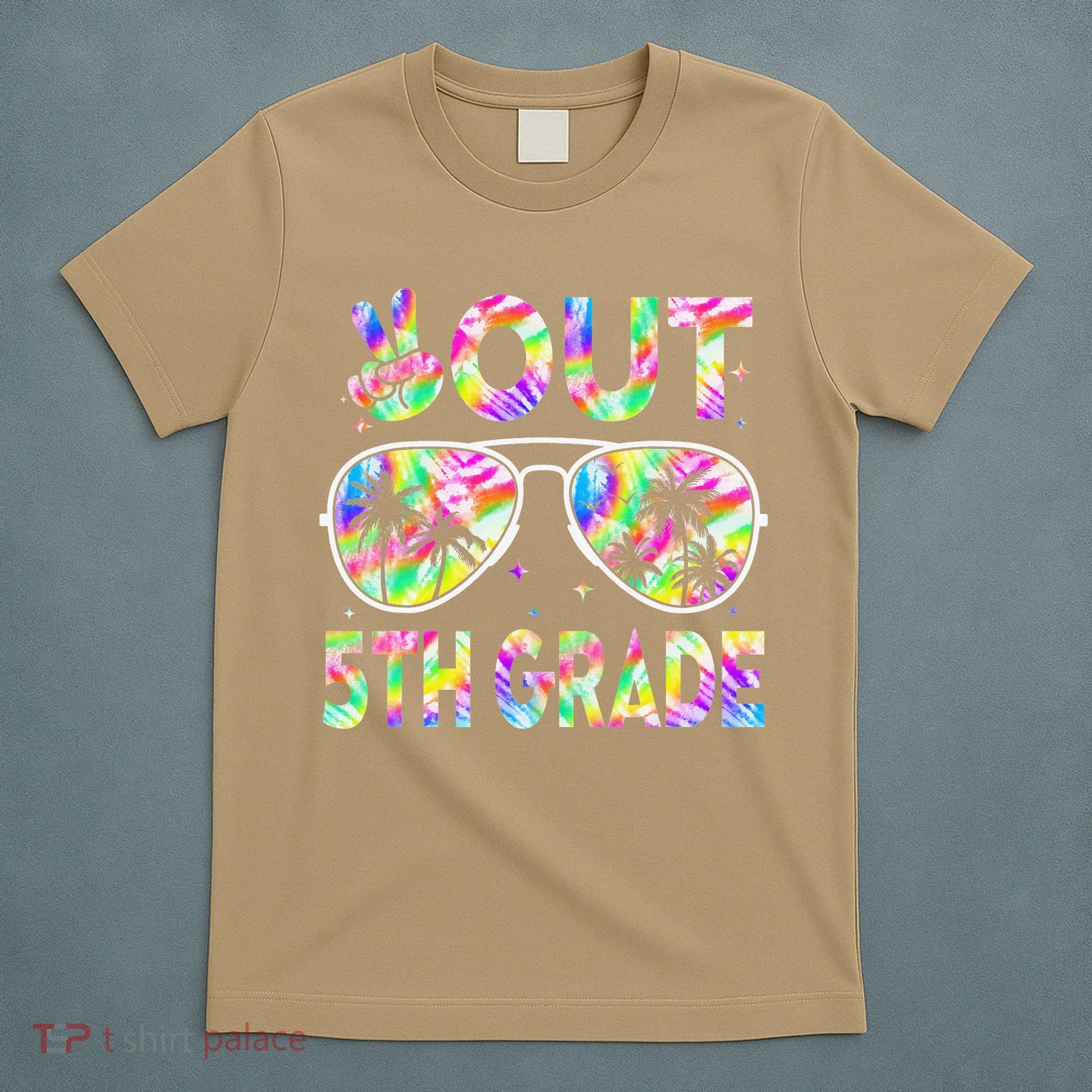Peace Out 5th Grade Tie Dye Graduation Last Day Of School T-Shirt