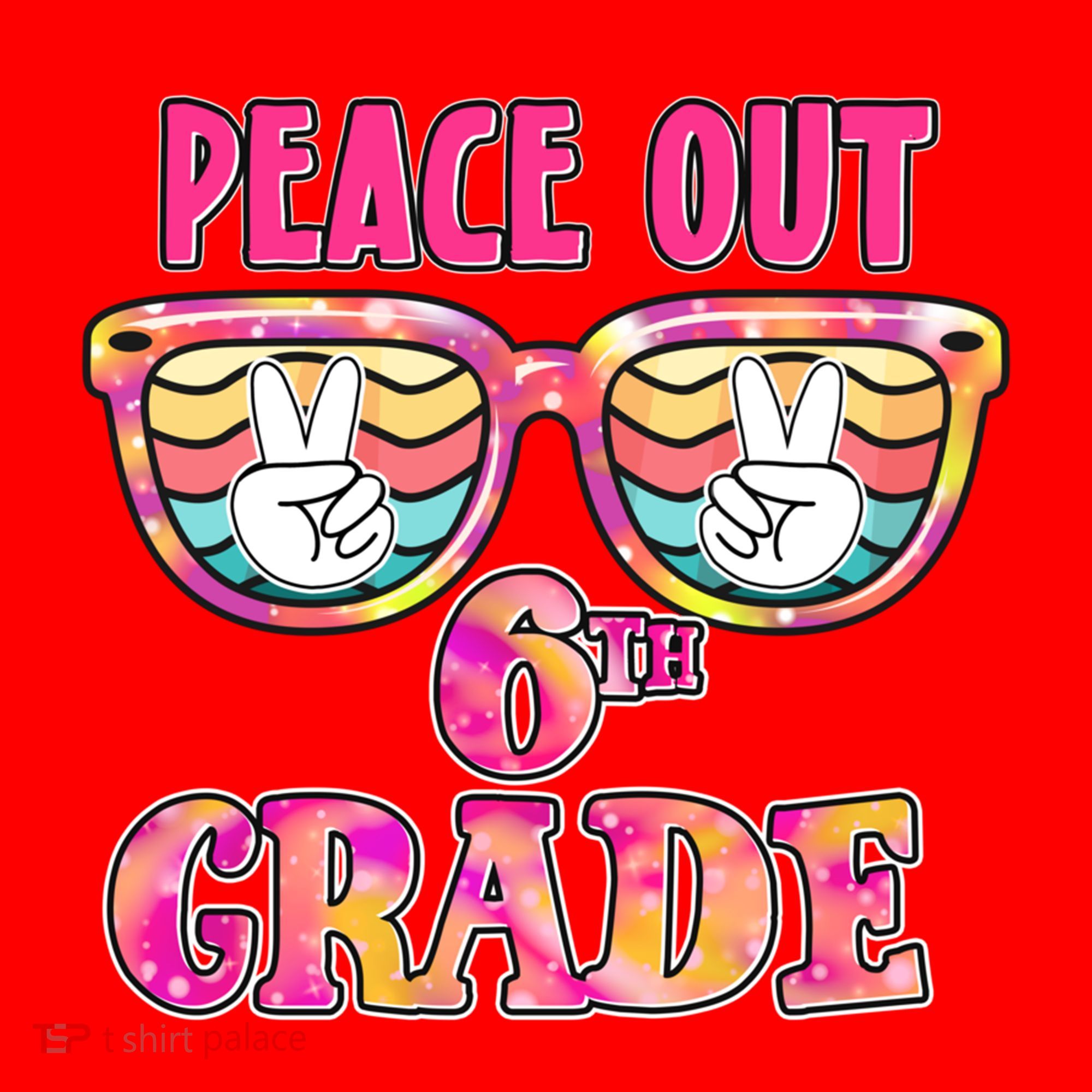 Peace Out 6th Sixth Grade Graduation Last Day Of School Gift Santa Hat