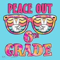 Peace Out 6th Sixth Grade Graduation Last Day Of School Gift Kids T-Shirt thumb 4