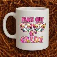 Peace Out 6th Sixth Grade Graduation Last Day Of School Gift Coffee Mug thumb 2