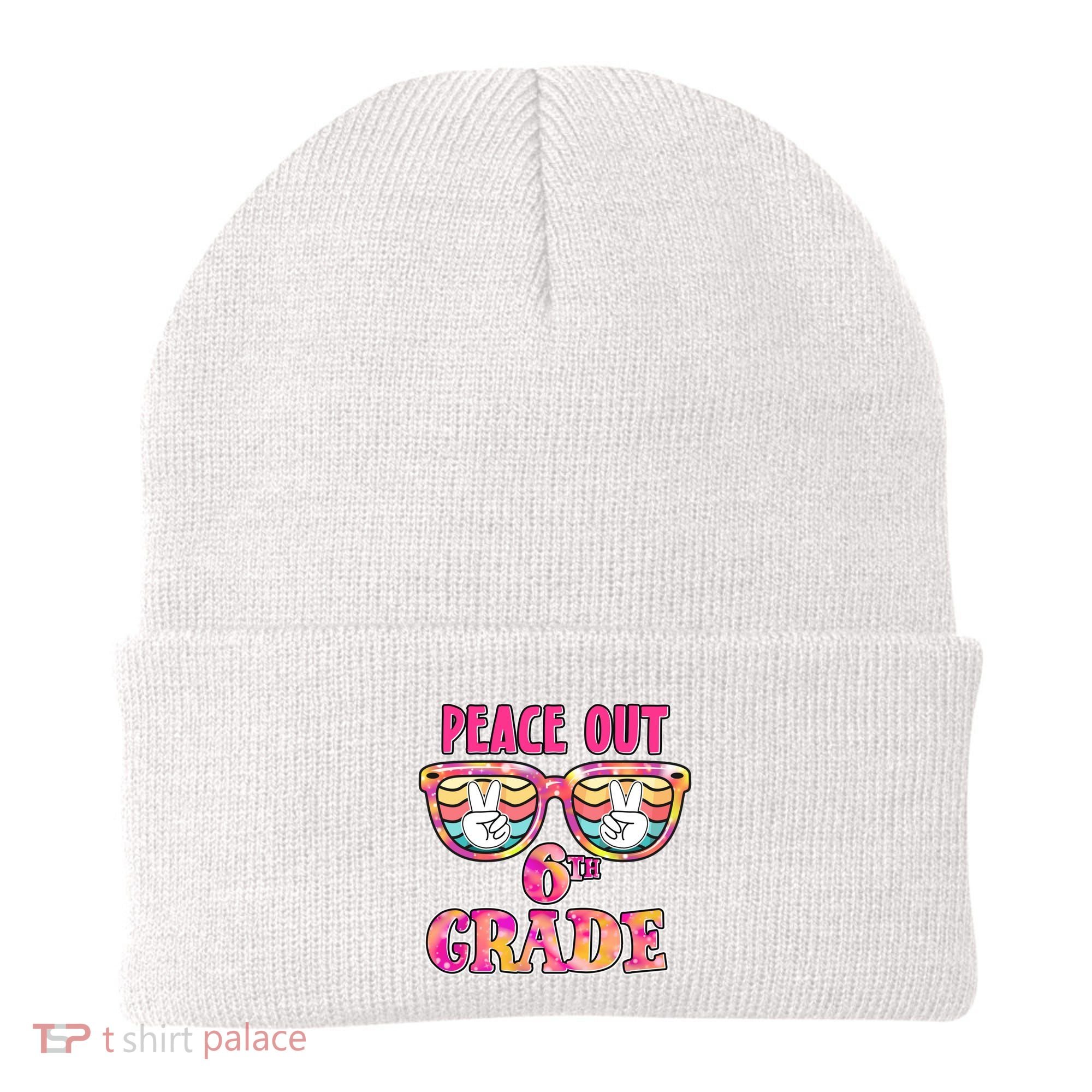 Peace Out 6th Sixth Grade Graduation Last Day Of School Gift Beanie