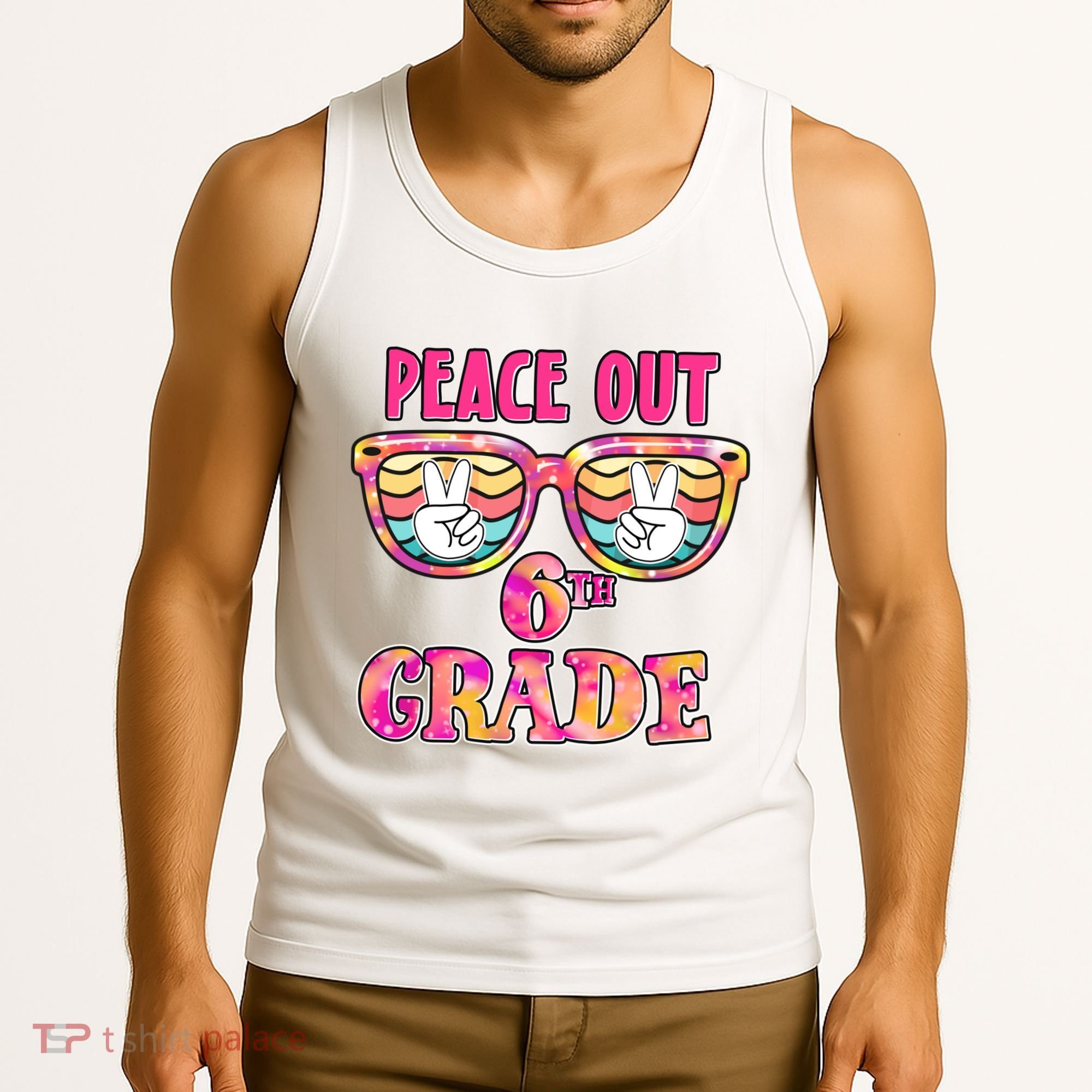 Peace Out 6th Sixth Grade Graduation Last Day Of School Gift Tank Top